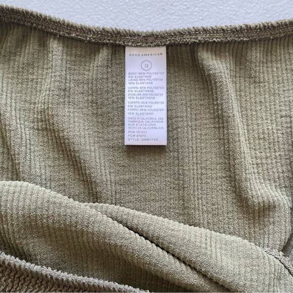 NWT Plus Size Good American Green Crinkle Swim Bikini Bottoms BBW Curvy - Picture 4 of 6